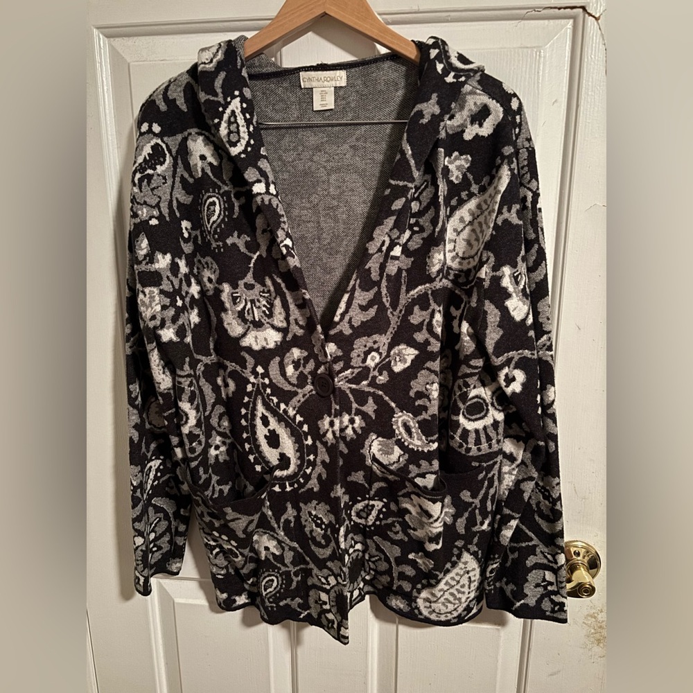 Cynthia Rowley Floral Sweater w/Hood